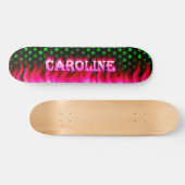 Caroline-Skateboardrosafeuer und Flammenentwurf Skateboard (Horizontal)
