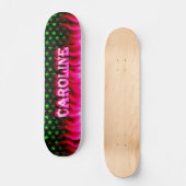 Caroline-Skateboardrosafeuer und Flammenentwurf Skateboard (Vorderseite)