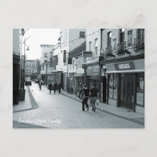 Caroline Street, Cardiff. Postkarte (Vorderseite)