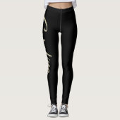 Caroline white gold Handwriting Hose Leggings (Vorderseite)