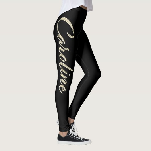 Caroline white gold Handwriting Hose Leggings (Rechts)