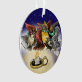 Caroling Birds Christmas Ornament (Vorderseite)