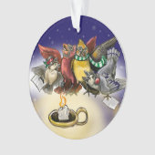 Caroling Birds Christmas Ornament (Vorderseite)