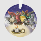 Caroling Birds Christmas Ornament (Vorderseite)