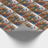 Caroling Christmas Forest Animals  Geschenkpapier (Ecke)