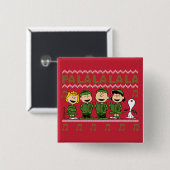 Caroling Christmas Sweater Graphic Button (Vorne & Hinten)