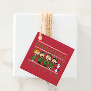 Caroling Christmas Sweater Graphic Geschenkanhänger