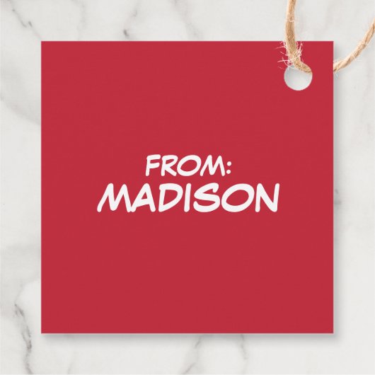 Caroling Christmas Sweater Graphic Geschenkanhänger (Rückseite)