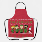 Caroling Christmas Sweater Graphic Schürze (Vorderseite)
