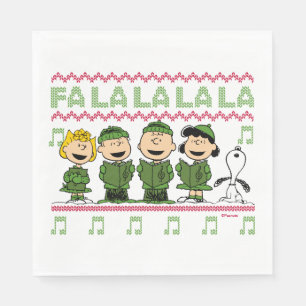 Caroling Christmas Sweater Graphic Serviette