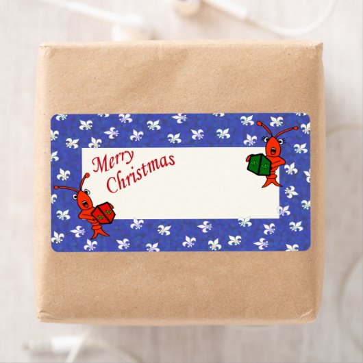 Caroling Crawfish Lilie Gift Labels (Insitu)