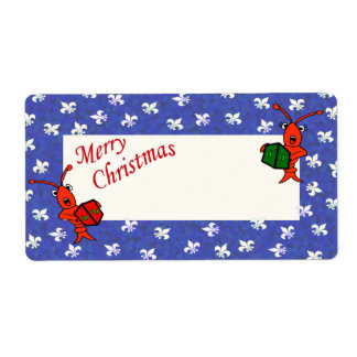 Caroling Crawfish Lilie Gift Labels