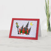 Caroling Feiertagskarte (Vorderseite)