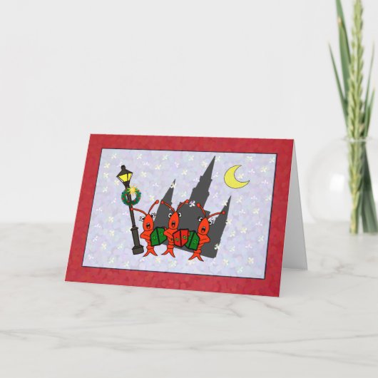 Caroling Feiertagskarte (Vorderseite)