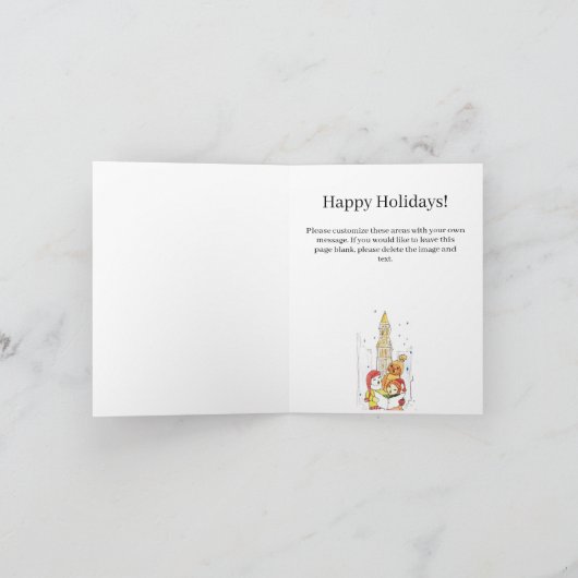 Caroling Holiday Card Karte (Innenseite)