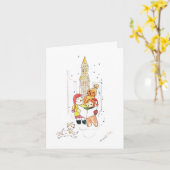 Caroling Holiday Card Karte (Gelbe Blume)