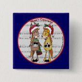 Caroling Horses - 'Mare'y Christmas Button (Vorderseite)