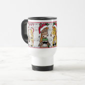 Caroling Horses - 'Mare'y Christmas Reisebecher (Vorderseite Links)