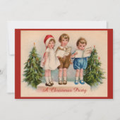 Caroling Kids Christmas Party Einladung (Vorderseite)