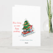 Caroling Kids Feiertagskarte (Rückseite)