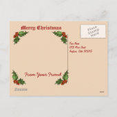 Caroling Kids Postcard Feiertagspostkarte (Rückseite)