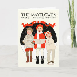 Caroling KinderVintager Feiertagskarte
