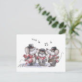 Caroling Mic, Mac & Moe Postcard Postkarte (Stehend Vorderseite)
