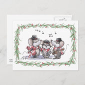 Caroling mit Mic, Mac & Moe Postcard Postkarte (Vorne/Hinten)