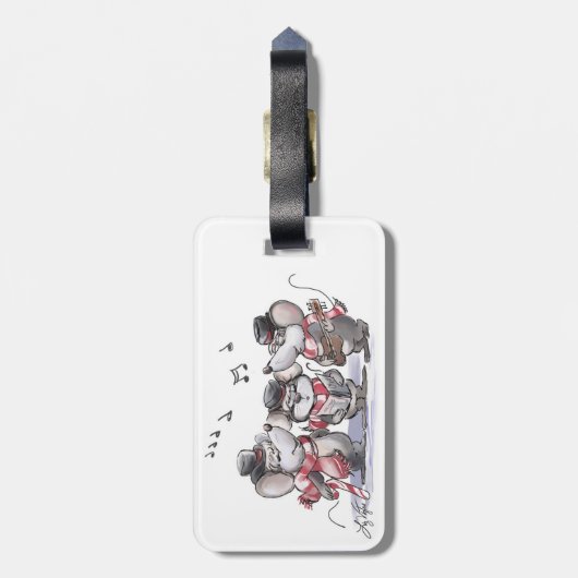 Caroling mit Mic, Mac und mehr Gepäckanhänger (Rückseite vertikal)