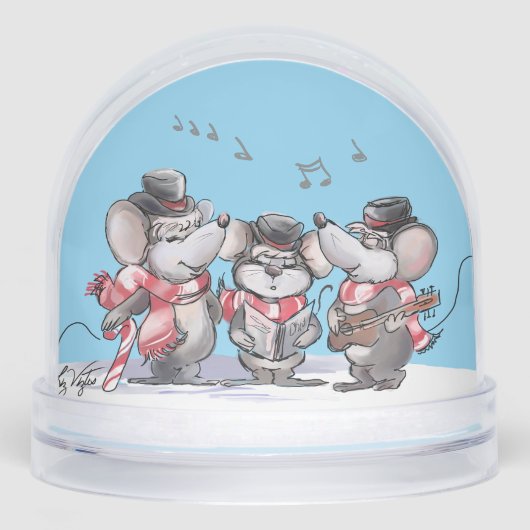 Caroling mit Mic, Mac und Moe Snow Globe Schneekugeln (Vorderseite)