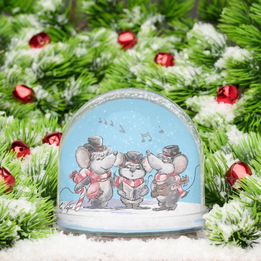 Caroling mit Mic, Mac und Moe Snow Globe Schneekugeln (Weihnachten)