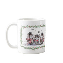 Caroling mit Mic-, Mac- und Moe-Tasse