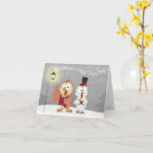 Caroling Owls Karte (Gelbe Blume)