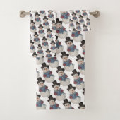 Caroling Snowman Christmas / Winter Towel Set (Insitu)