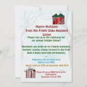 Caroling Snowman CUSTOM PARTY Einladung (Rückseite)