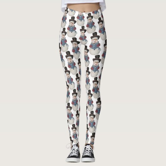 Caroling Snowman Leggings (Vorderseite)
