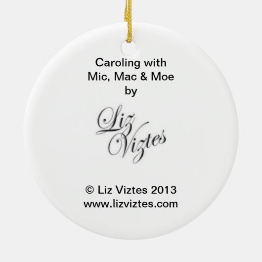 Caroling with Mic Keramik Ornament (Hinten)