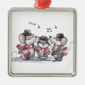 Caroling with Mic, Mac & Moe Square Ornament (Vorne)