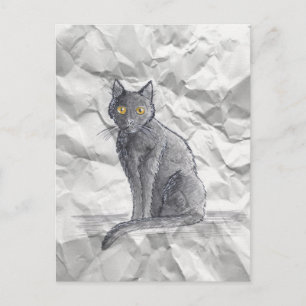 Carol's Crumpled Zeichn - Postkarte