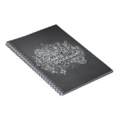 Carols Gekritzel-gewundenes Notizbuch (Schwarzes) Notizblock (Rechte Seite)