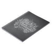 Carols Gekritzel-gewundenes Notizbuch (Schwarzes) Notizblock (Linke Seite)