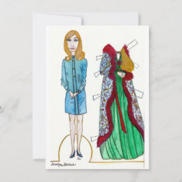 Carolyn Paper Doll Karte