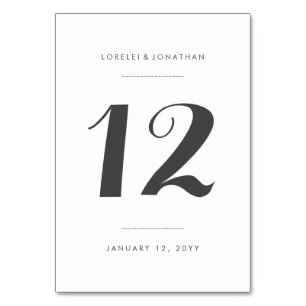 Carolyna Hochzeit Tischnummer