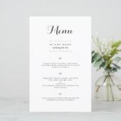 Carolyna Wedding Dinner Menu (Stehend Vorderseite)
