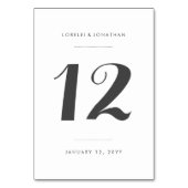 Carolyna Wedding Tischnummer (Vorderseite)