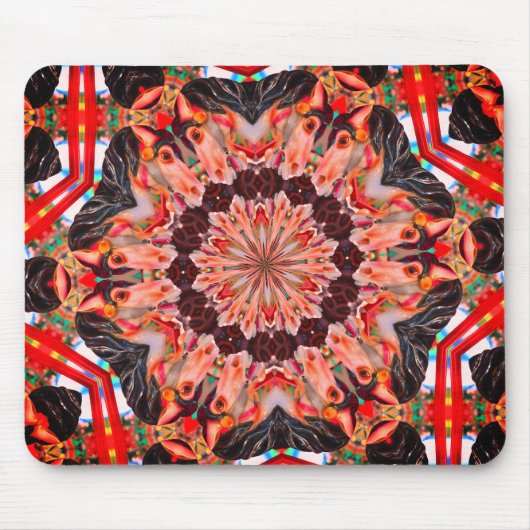 Carousel Abstrakte Kunst Mousepad (Vorne)