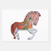 Carousel Animal Quagga Zebra Foto Geschenkpapier (Vorderseite 3)