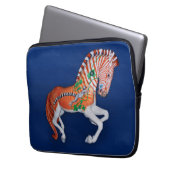 Carousel Animal Quagga Zebra Foto Laptop Sleeve (Vorderseite Links)