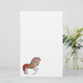 Carousel Animal Quagga Zebra Foto Notes Briefpapier (Stehend Vorderseite)