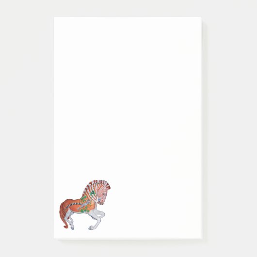 Carousel Animal Quagga Zebra Foto Notes Post-it Klebezettel (Vorderseite)